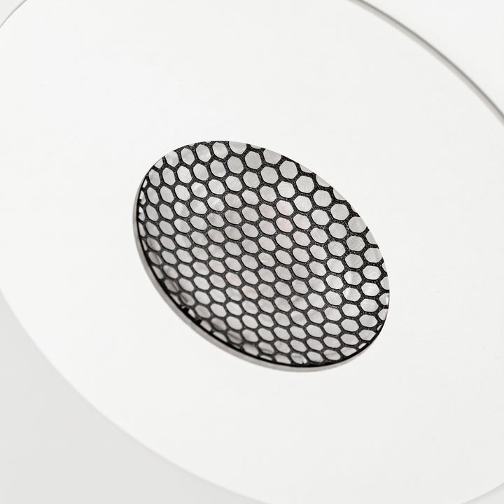 Suspension FINT blanc détail de la grille anti-éblouissement