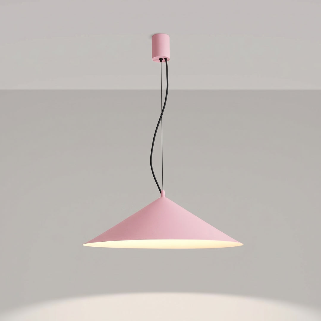 Suspension FINT rose allumée, suspendue
