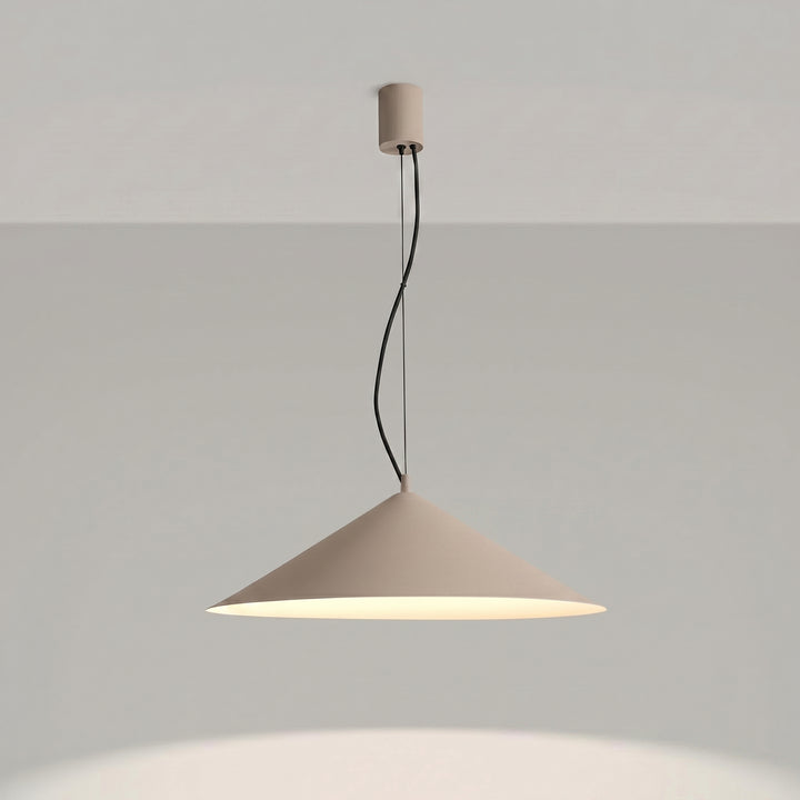 Suspension FINT taupe allumée, suspendue