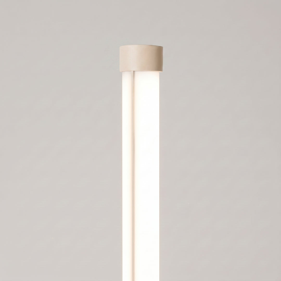 Lampadaire TRANG beige détail du sommet du tube
