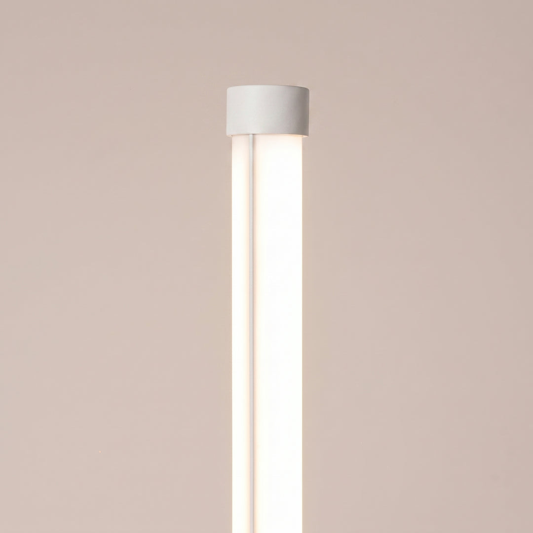 Lampadaire TRANG blanc détail du sommet du tube
