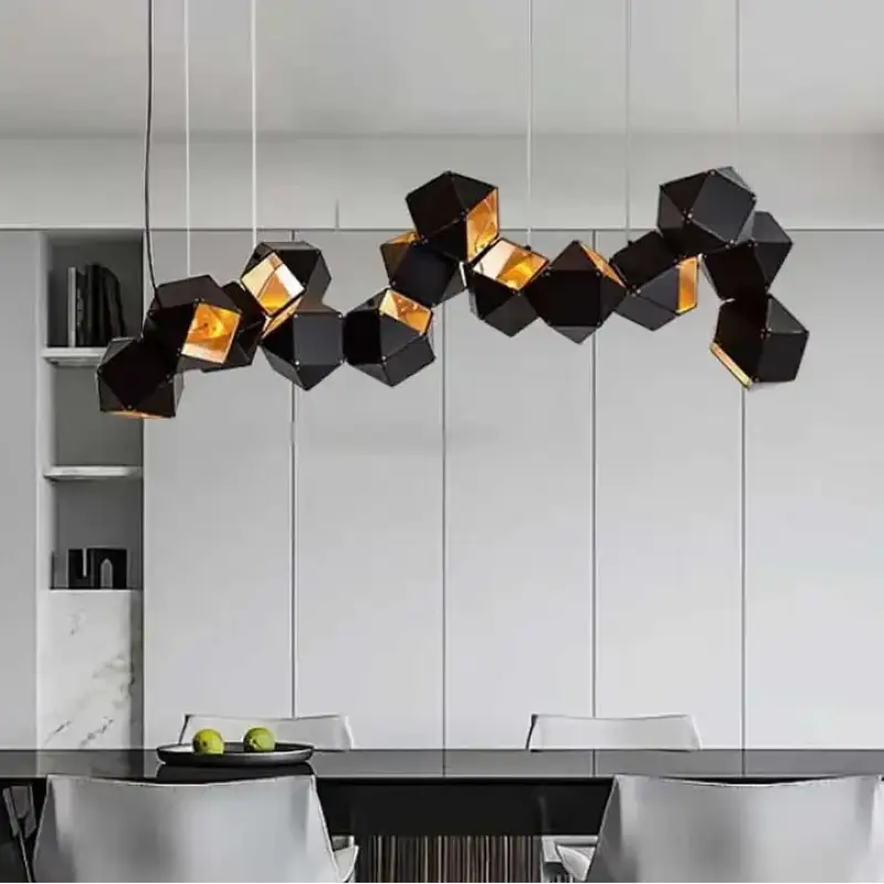 Suspension luminaire géométrique moderne ajustable chic