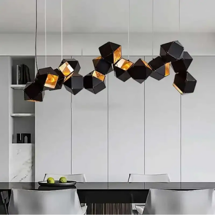 Suspension luminaire géométrique moderne ajustable chic