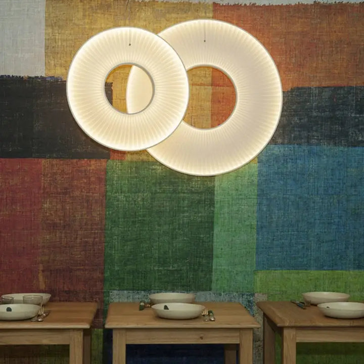 Suspension design moderne led blanc cassé stylé chic