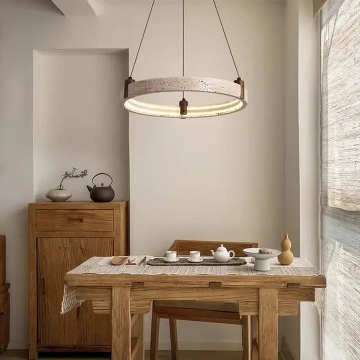 Suspension led design moderne élégant marron beige chic