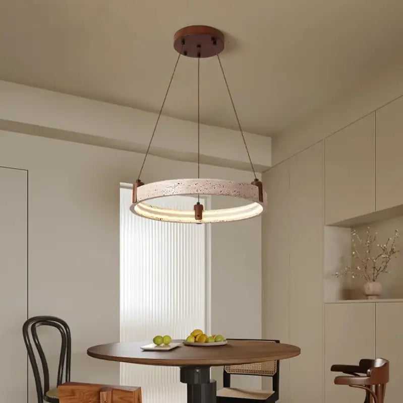 Suspension led design moderne élégant marron beige chic