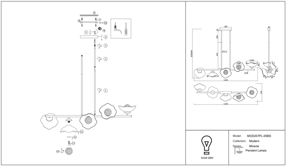 Suspension Luminaire | MIRACLE (Linéaire)