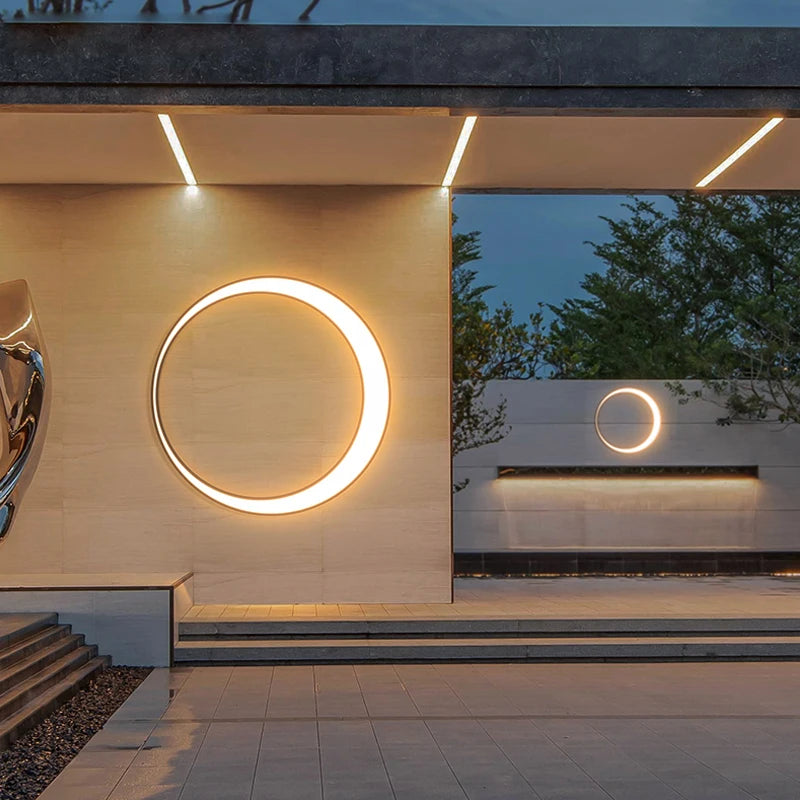 Applique murale exterieure eclipse de lune

