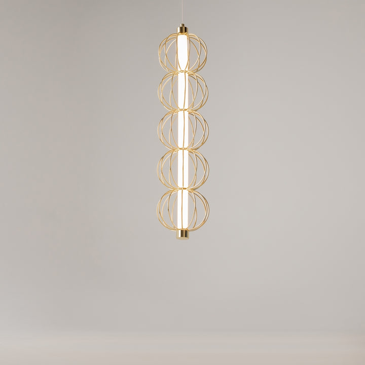 Suspension Luminaire | GOLDEN CAGE (Tube Vertical)