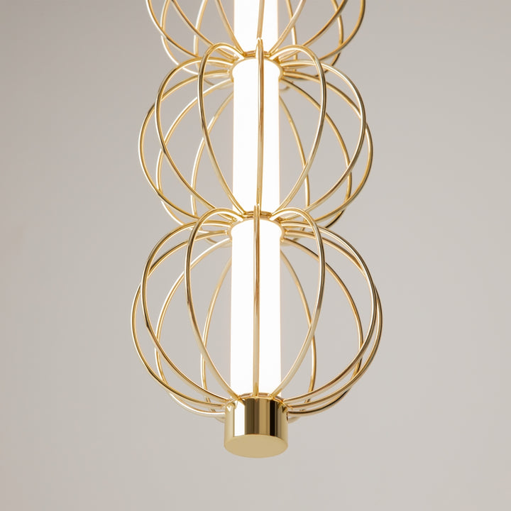 Suspension Luminaire | GOLDEN CAGE (Tube Vertical)
