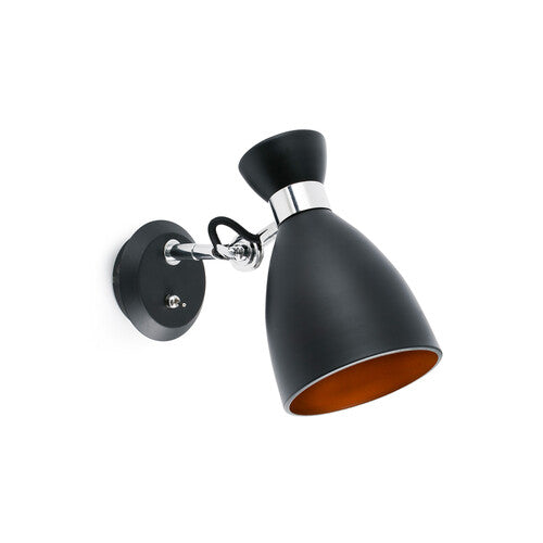 Applique Retro noire et cuivre de Faro Barcelona