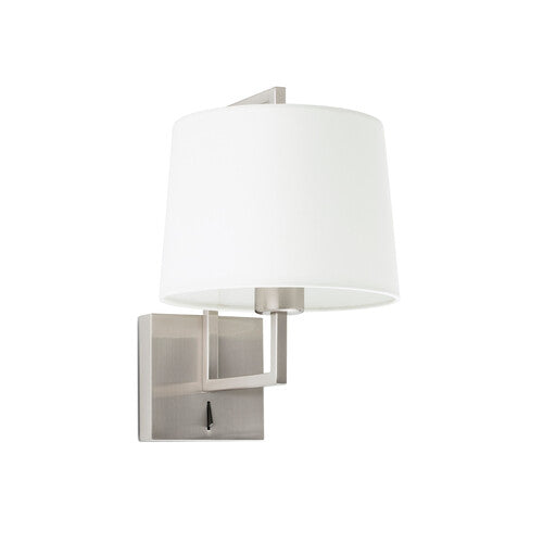 Applique murale Frame nickel mat et abat-jour blanc de Faro Barcelona