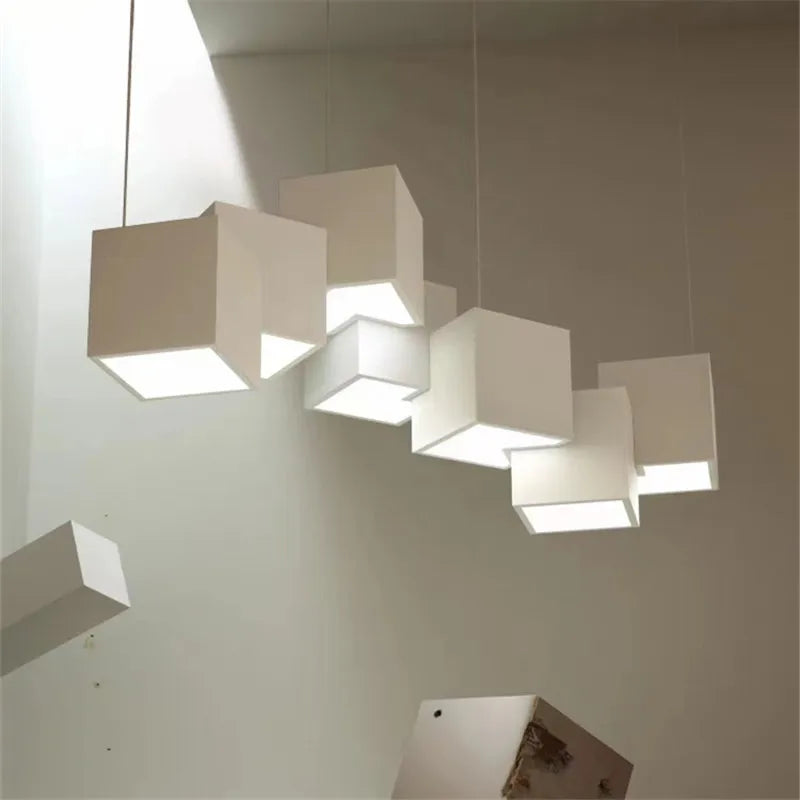 Suspension Moderne Cubes Design Géométrique Épuré