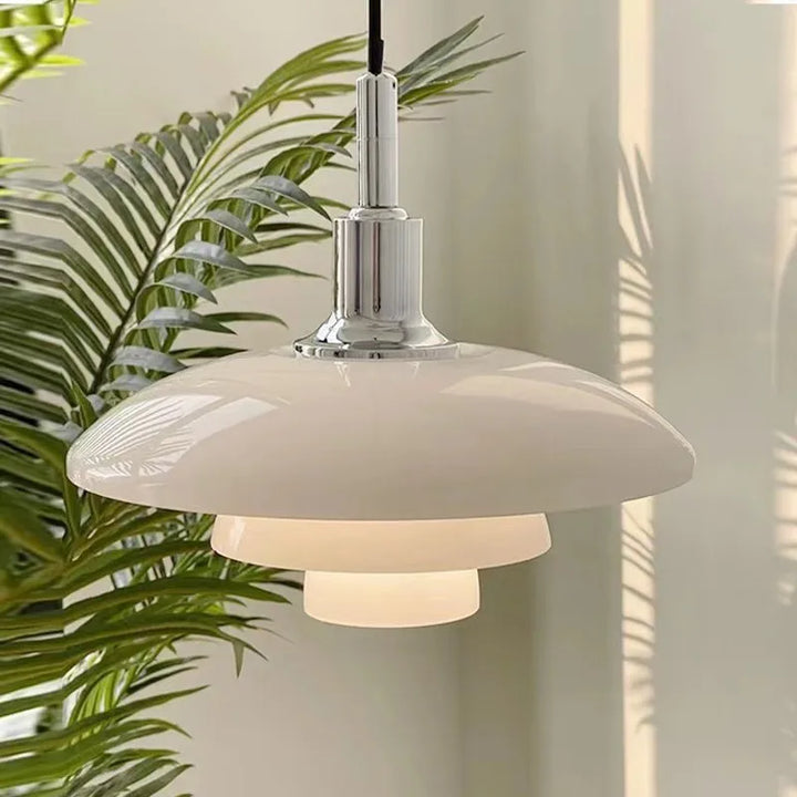 Suspension luminaire danoise de cuisine blanche ou orange

