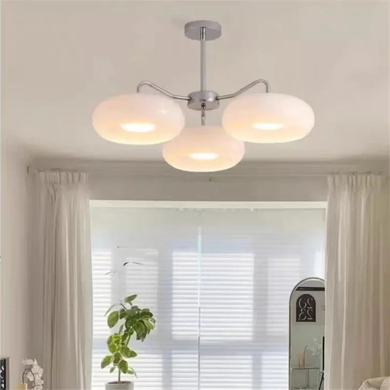 Retro ceiling light Bedroom Dining Room Antique Orange glass light France Style Medieval dining room Bauhaus yellow