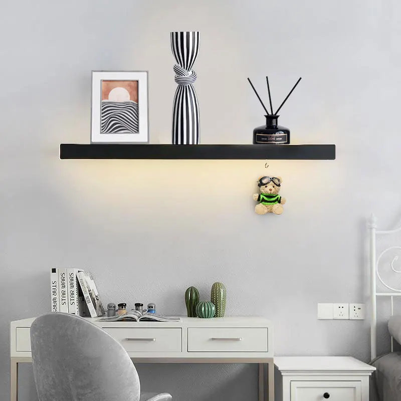 Applique Murale En Étagère Éclairé Par Des LEDs Élégante

