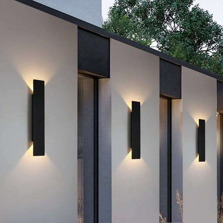 Applique murale exterieure noir en aluminium