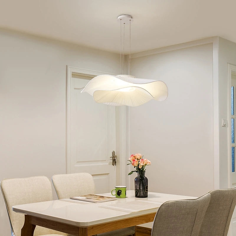 Modern Simple Fabric Led Pendant Lights Dining Room Nordic Chandelier Lamp Bar Hanging Lamp Home Decor Dimmable Light