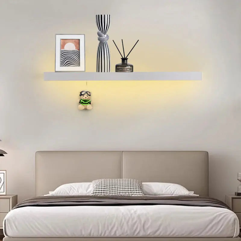 Applique Murale En Étagère Éclairé Par Des LEDs Élégante


