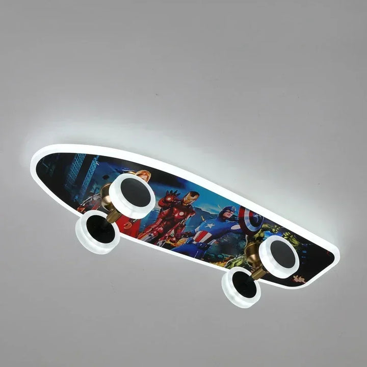 Creative Skateboard Ceiling Lights Nordic New Designer Children’s Room Lamps Modern Boy Girl Living Room Cartoon Decor