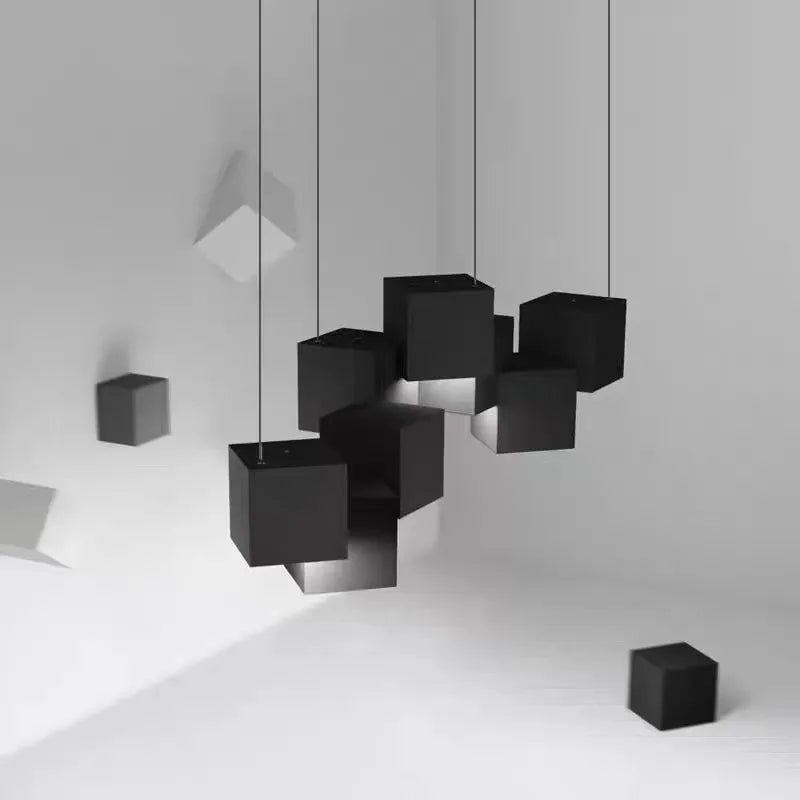 Suspension Moderne Cubes Design Géométrique Épuré