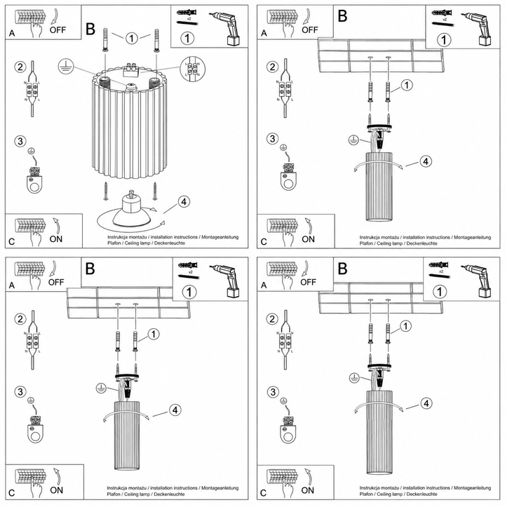 Luminaire Plafonnier | KARBON 30 (Tube )