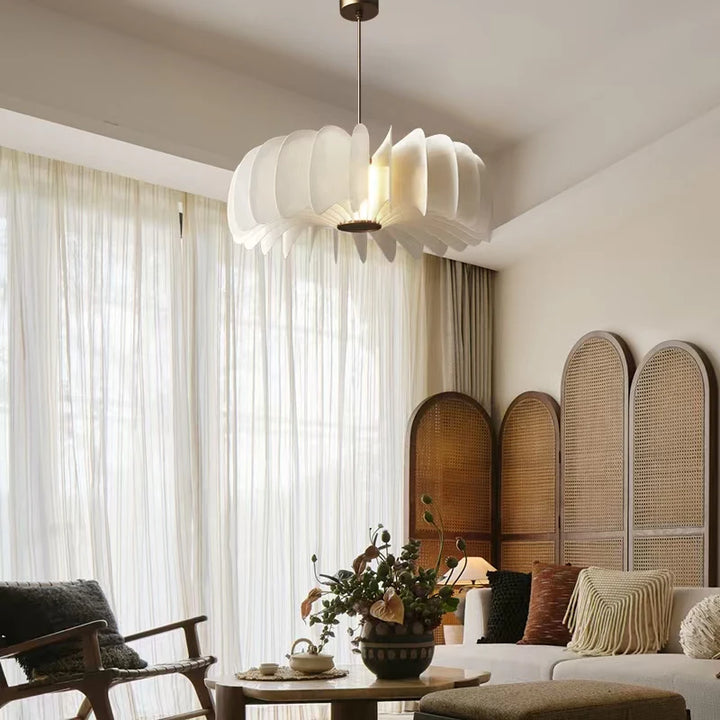 New Designer Circular Cream Pendant Lights Nordic for Living Dining Model Room Postmodern Bedroom Study Home Decor