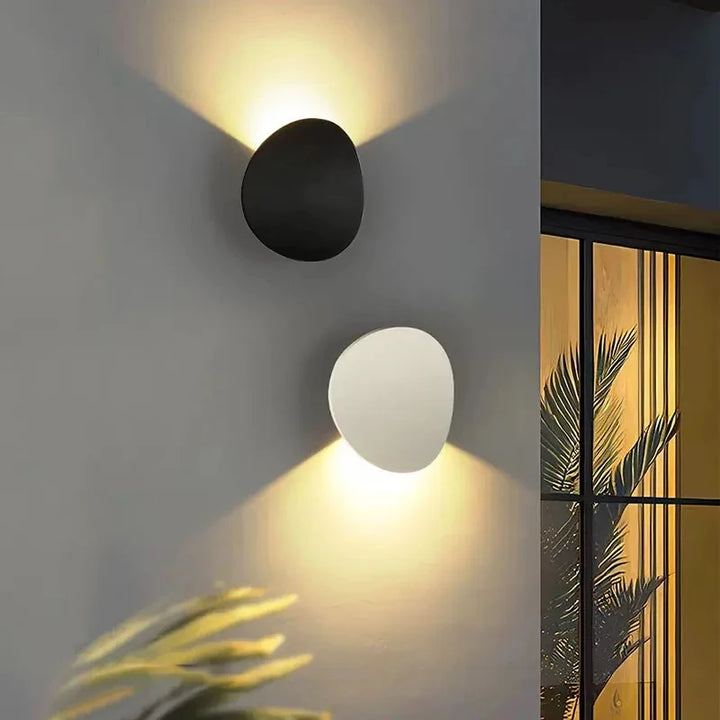 Petite applique murale extérieure ronde
