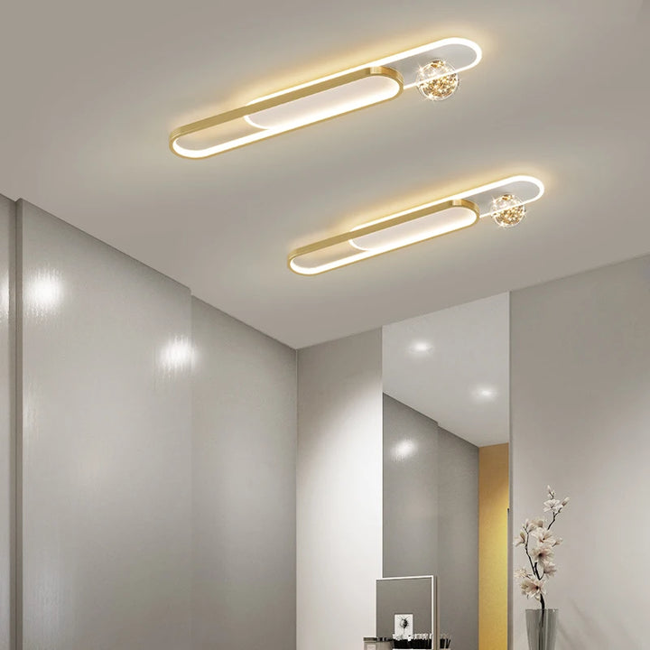 Gold Simple Style LED Ceiling Lights Metal Lighting Household Lamps Living Room Bedroom Lustres Luminaria Nordic