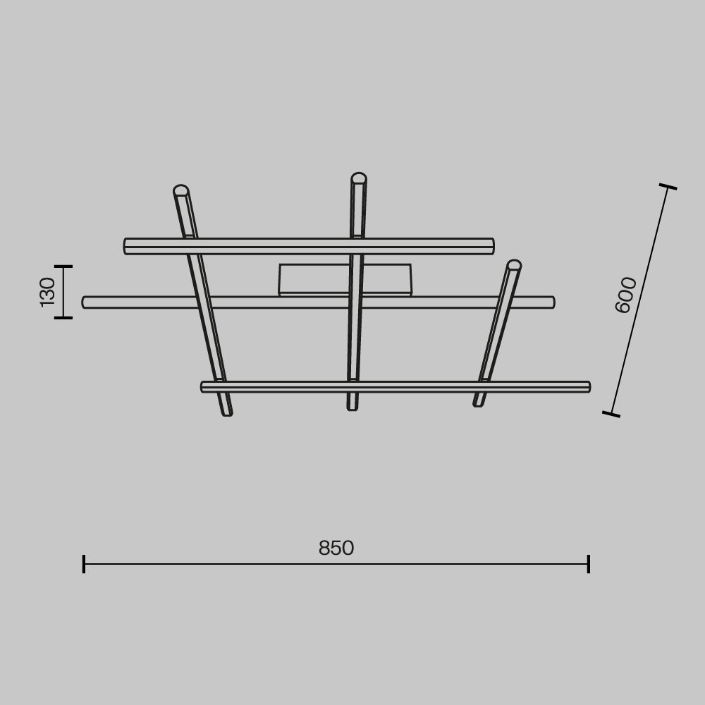 Luminaire Plafonnier | RADIANCE (Branches Dorées)
