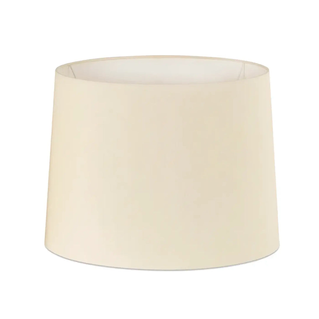 Grand abat-jour textile Ø 40 / 36 cm, H 30 cm blanc de Faro Barcelona