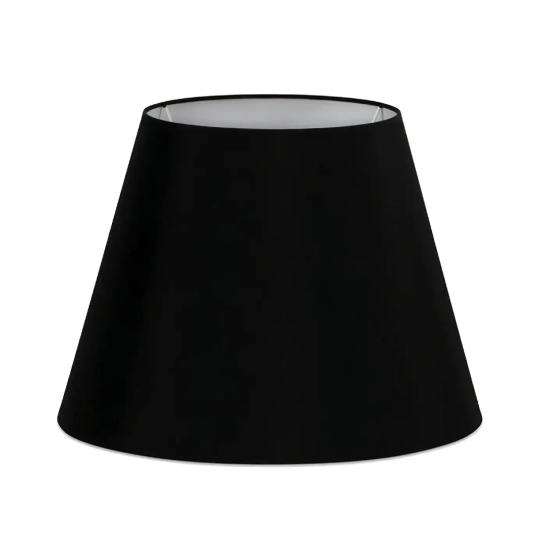 Grand abat-jour textile Ø 40 / 24 cm, H 29 cm noir de Faro Barcelona