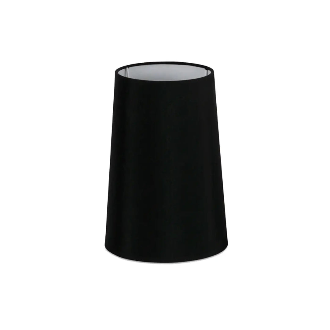 Abat-jour textile Ø 16,5 / 13 cm, H 24 cm noir de Faro Barcelona