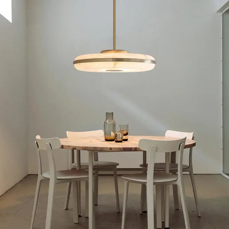 Suspension luminaire design led marbré pour salon moderne
