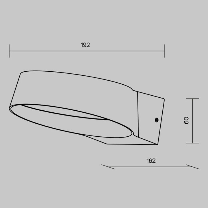 Applique extérieure led modern minimalist avec design courbé et grand faisceau pour installation murale élégante