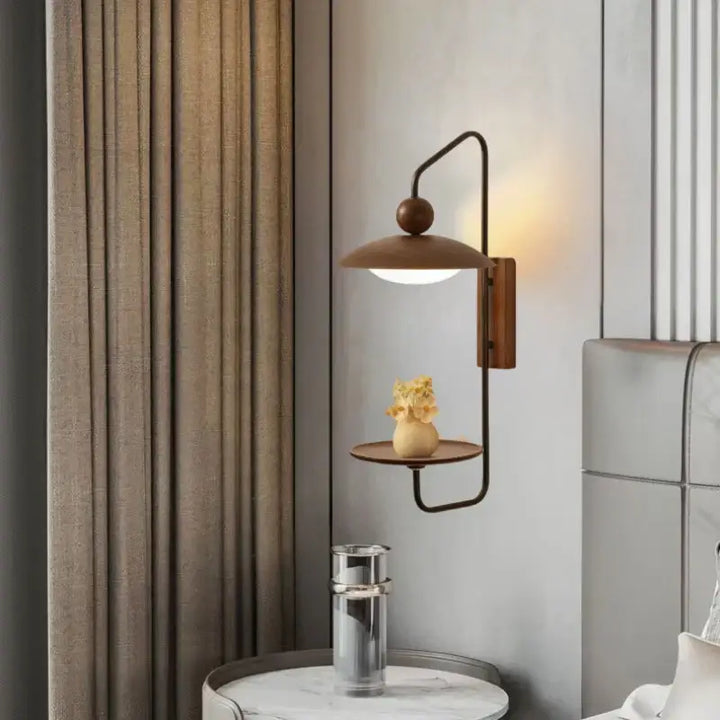 Applique led murale bois métal style scandinave élégant