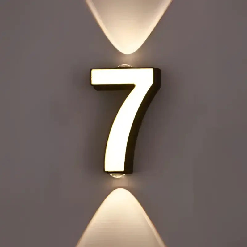 Applique Led Murale Chiffre Lumineux Design Raffiné