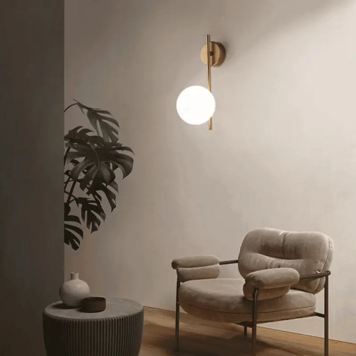 Applique Murale Boule Globe Suspendu en Or ou Noir