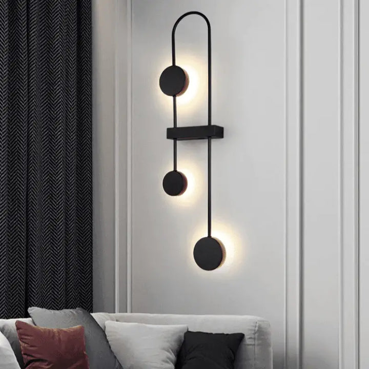 Applique Murale LED Élégante en Aluminium Noir et Or