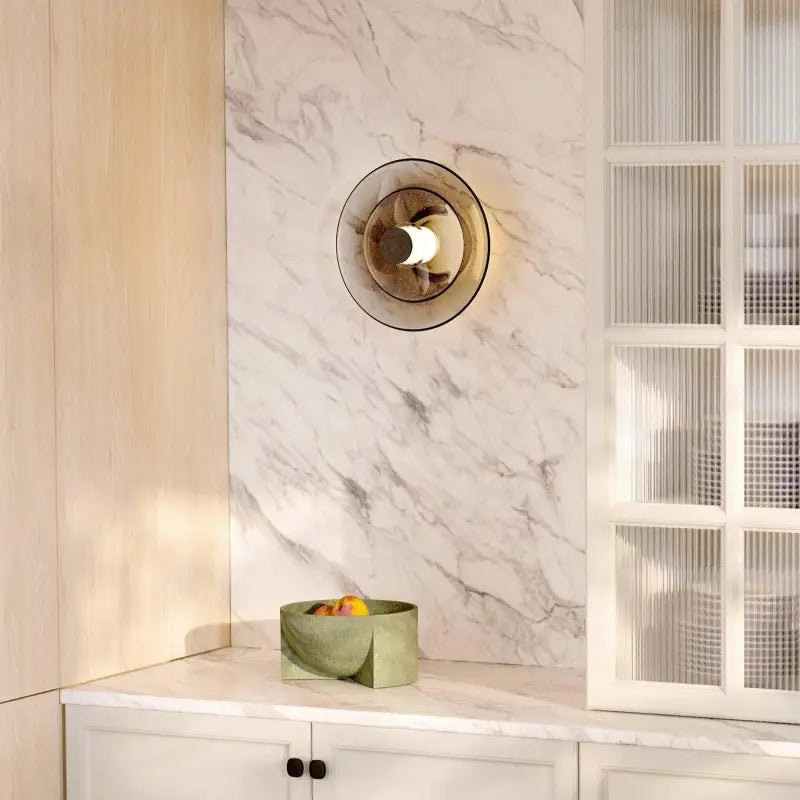 Applique Mural Led Circulaire En Verre Et Aluminium