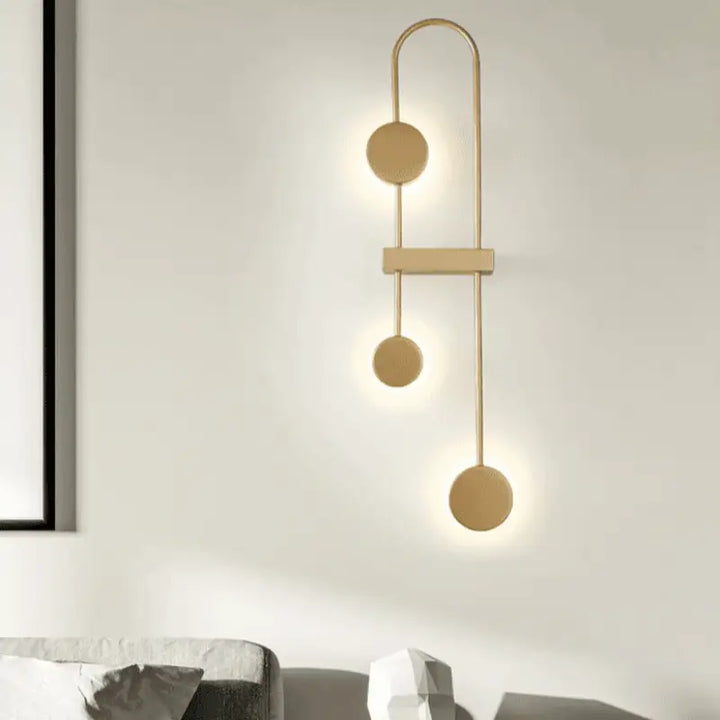 Applique Murale LED Élégante en Aluminium Noir et Or