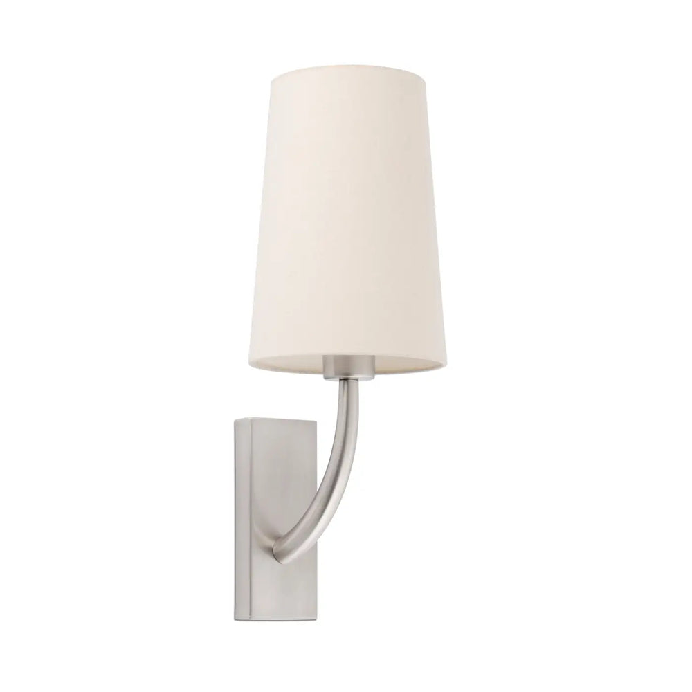Applique murale Rem nickel mat et abat-jour beige de Faro Barcelona