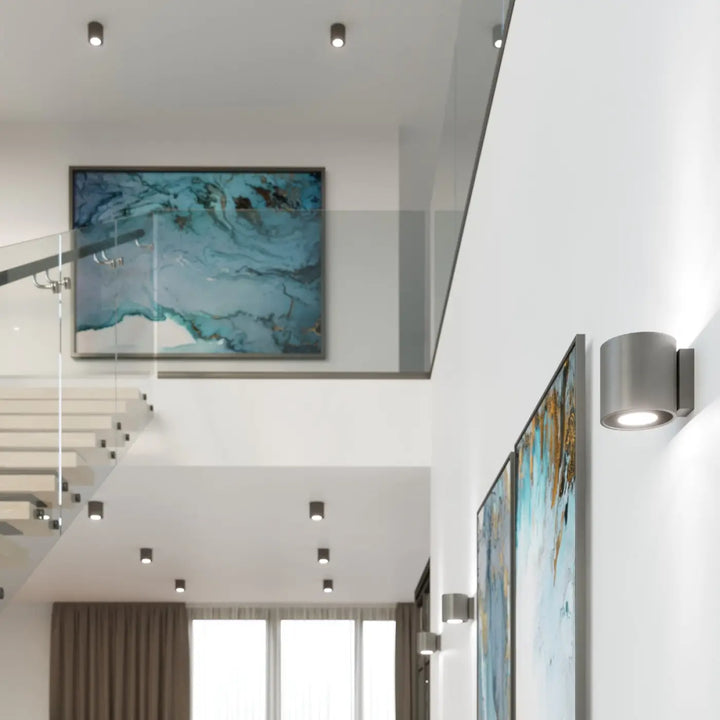 Applique murale kinkiet orbis 1 anthracite avec lumière led intégrée et finition métallique moderne pour intérieur contemporain
