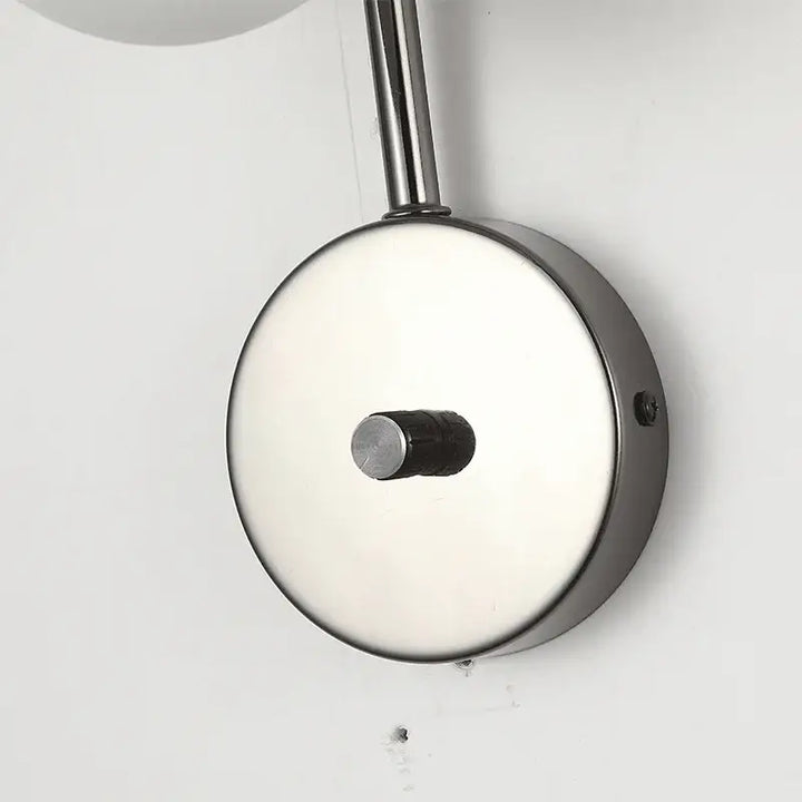 Applique Murale Avec Abat-Jour En Marbre Et Globe Opalin

