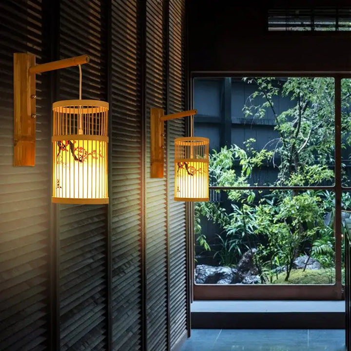 Applique Murale En Bambou Et Rotin Au Design Naturel