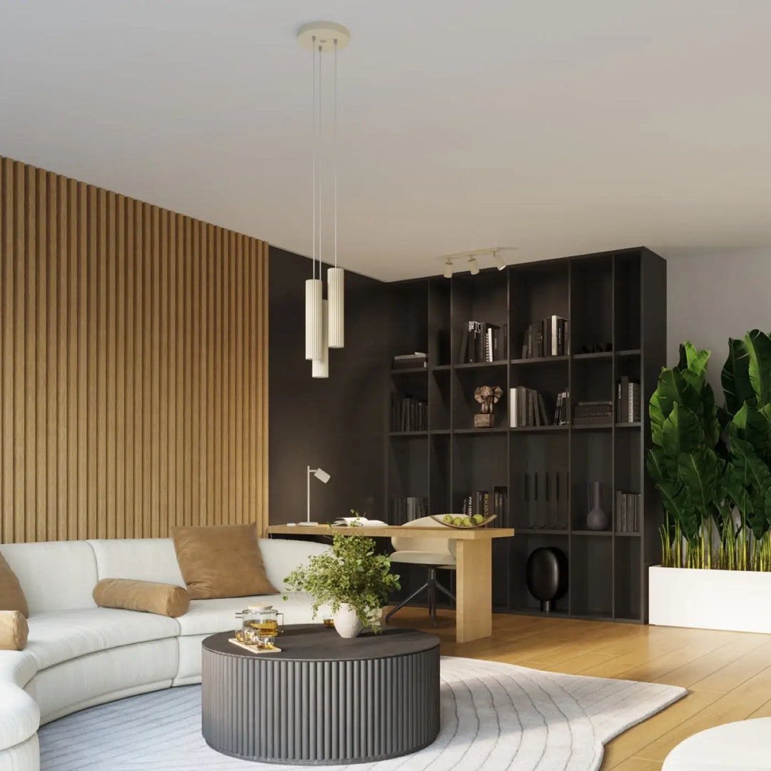 Applique murale karbon 30 beige avec design minimaliste et ampoules gu10 interchangeables au style plafonnier karbon allie