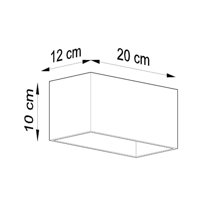 Applique murale quad maxi blanc minimaliste en forme de boîte rectangulaire de 20 cm sur 12 cm sur 10 cm