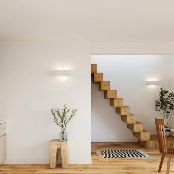 Applique murale en céramique moderne vega blanc avec design minimaliste rectangulaire offrant une belle lumière moderne vega remplissez