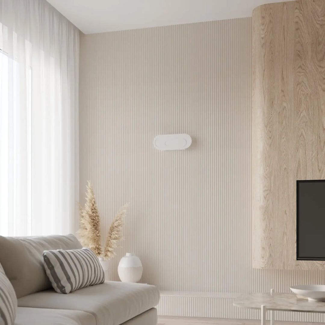 Applique murale originale saccon blanc avec design ovale minimaliste pour une atmosphère chaleureuse et épurée