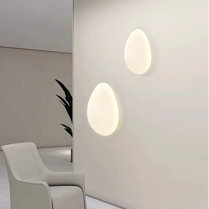 Applique Murale Blanche En Forme De Pierre Naturelle